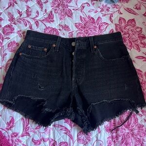 Black Levi’s 501 Shorts